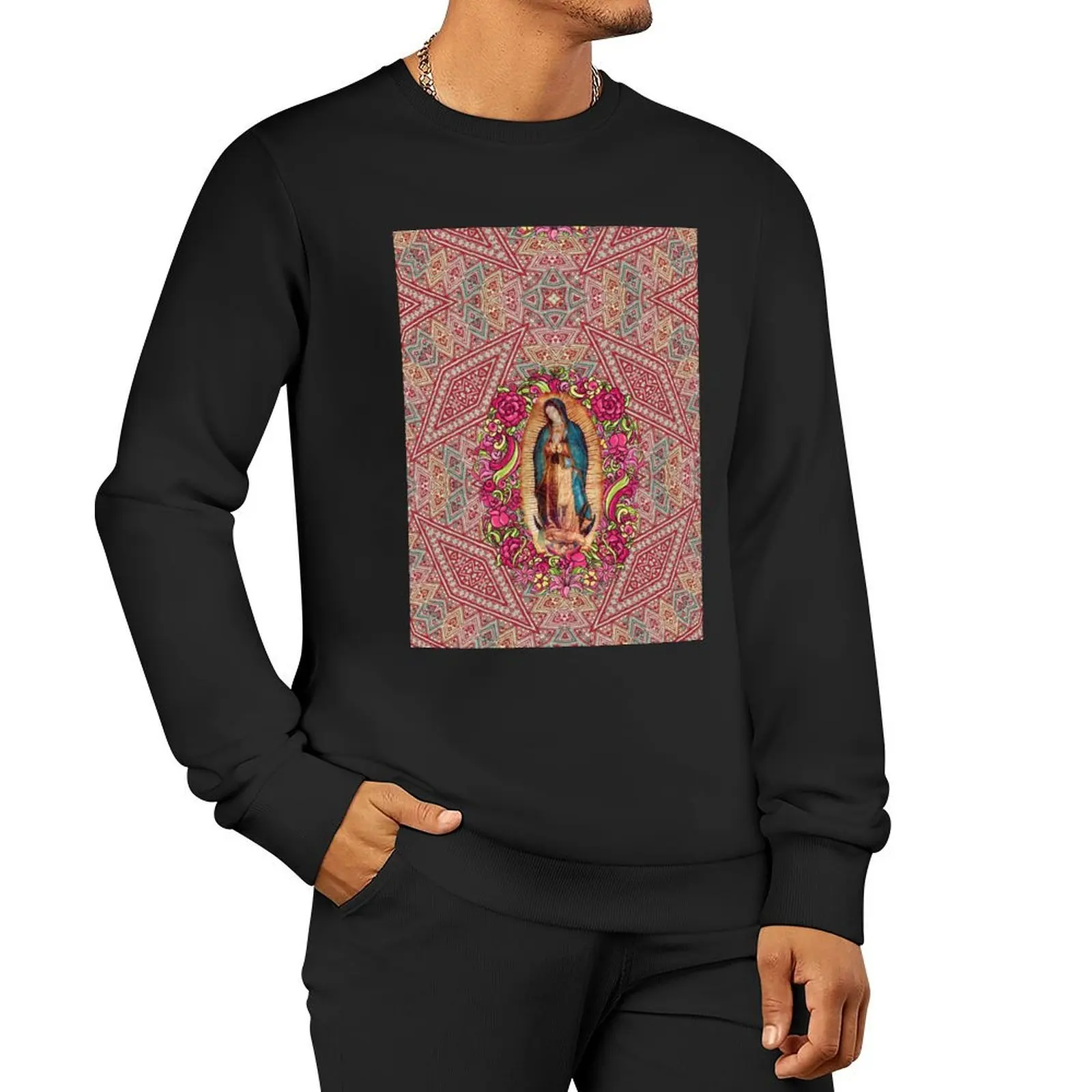 Our Lady of Guadalupe Virgin Mary Mexican Virgin Mary Pullover Hoodie hooded shirt anime clothes hooded sweatshirts