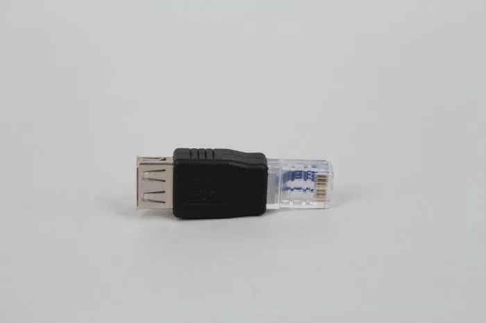 100PCS คริสตัลหัว RJ45 ชายไปยัง USB 2.0 AF หญิงอะแดปเตอร์แล็ปท็อป LAN สายเคเบิลเครือข่าย Ethernet Converter Plug