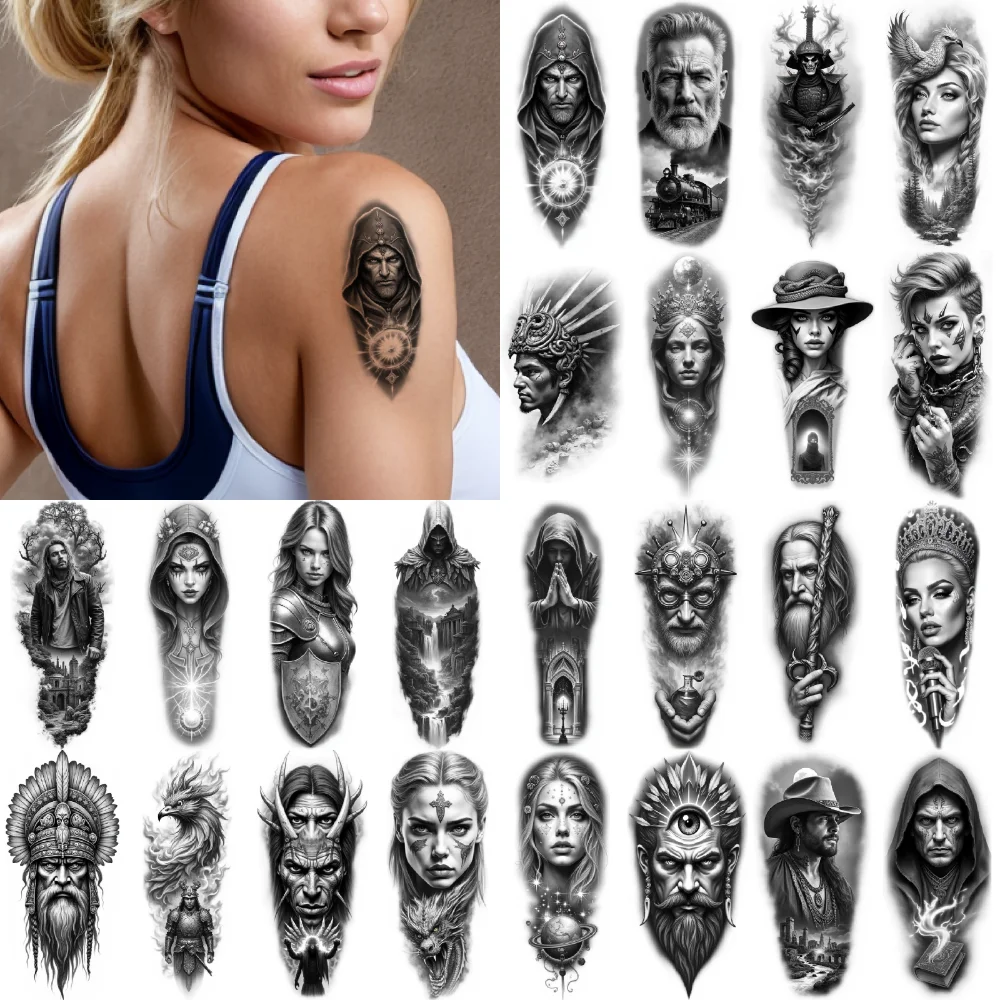 

12pcs Temporary Tattoo Realistic Temporary Tattoos Lion Gryphon Leopard For Adults Men Thighs