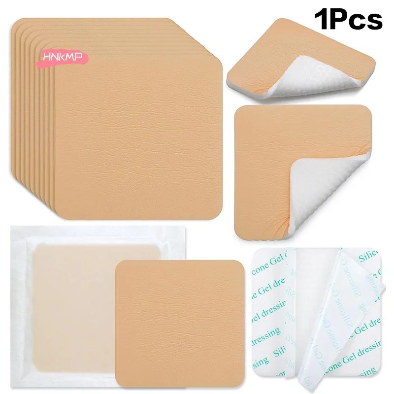 10*10cm Borderless Foam Dressing Waterproof And High Absorbency Square Shaped Wound Care Bandage Silicone Foam Pad For First Aid