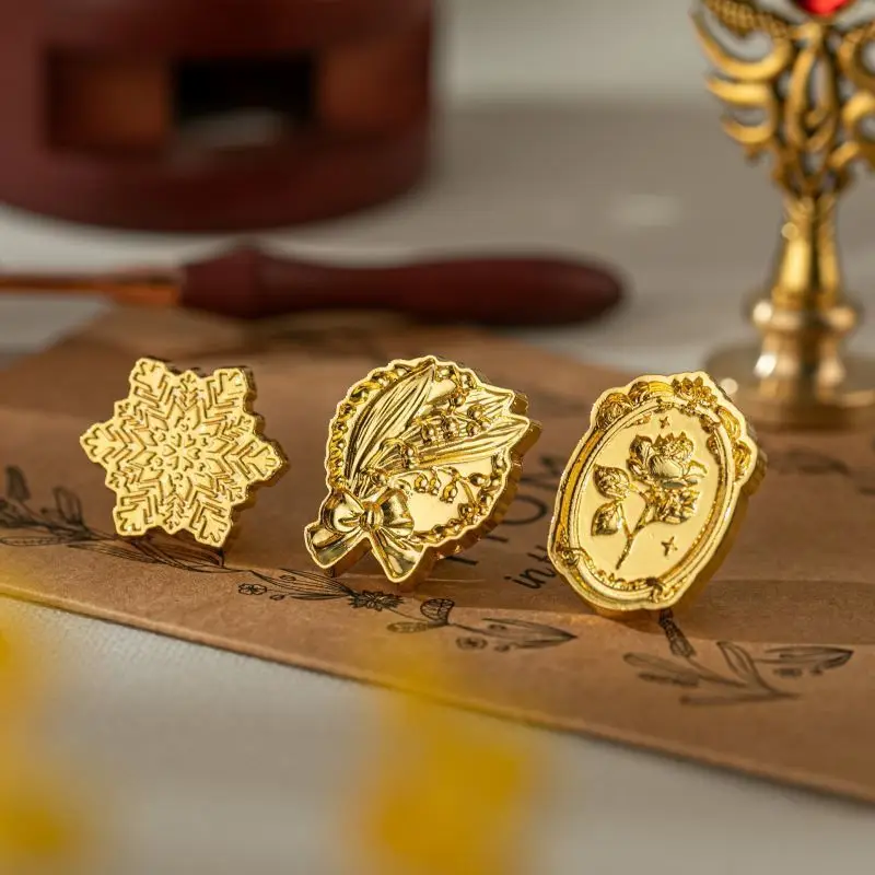 Vintage Lacquer Seal Head Replacement Carving Seal Tool Hand Account Seals Festival Party Invitation Wedding Decoration