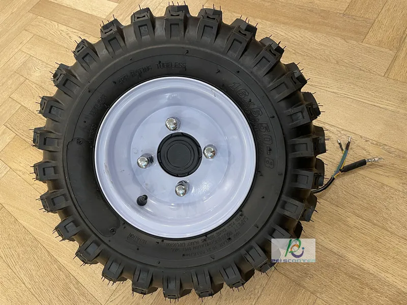 16Inch 16x6.5-8 Tyre Single Axle Gear Hub Motor,High Torque,Low Speed for Scooter wheelbarrow robot wheelchair phub-16yb