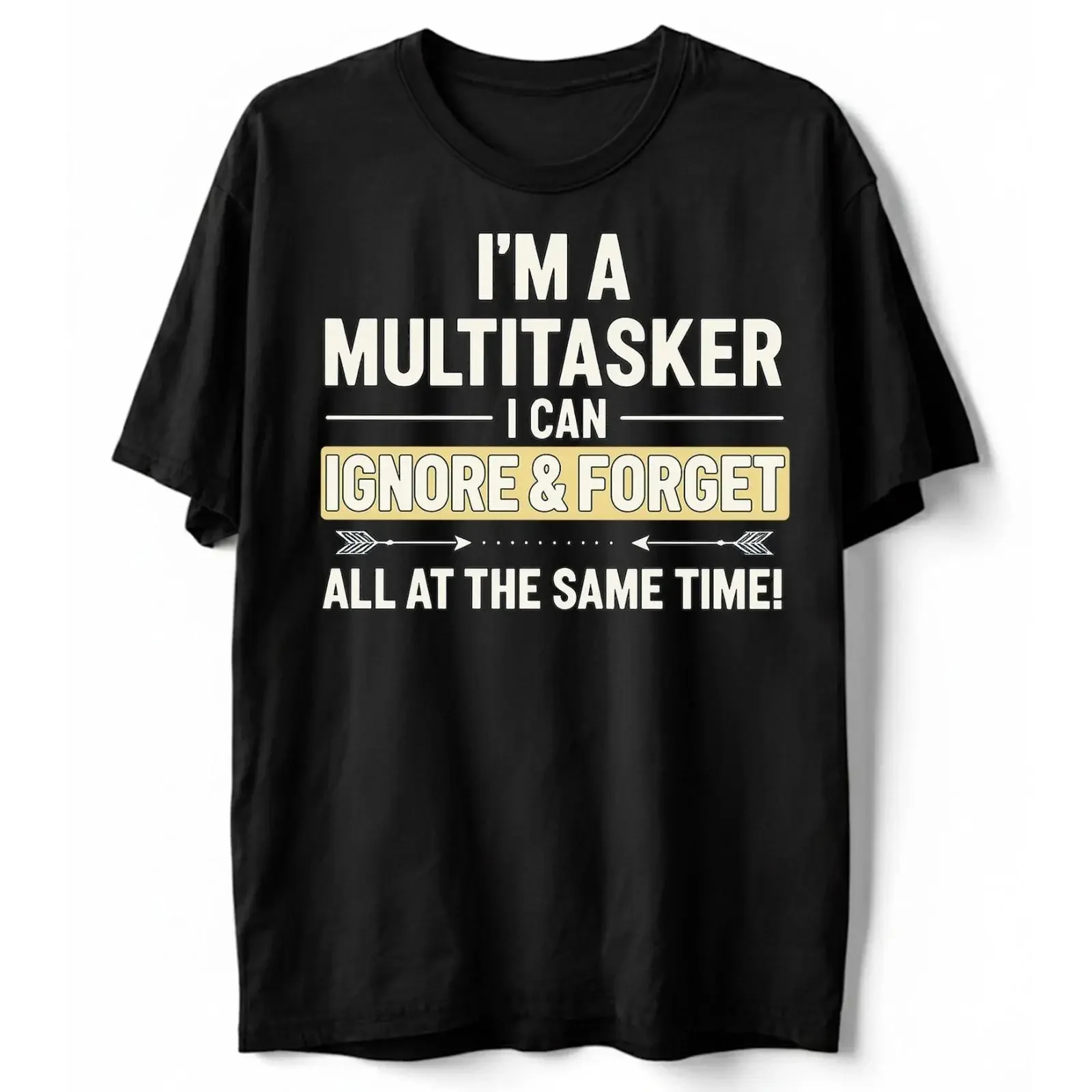 Funny Multitasker T Shirt I Can Listen Ignore Forget All At The Same Time Image 1 of 4 vintage Washed homme Unisex Casual