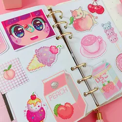 30pcs Mosaic pixel girl Stickers Crafts And Scrapbooking stickers book Student label Decorative sticker DIY Stationery