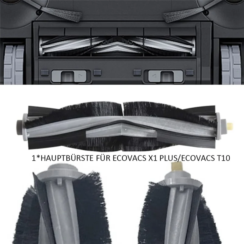 مجموعة ملحقات B46B لمحطة الشفط Ecovacs Ecovacs Deebot X1plus/Ecovacs Deebot T10 Plus، الفرشاة الرئيسية، المرشحات، الفرشاة الجانبية