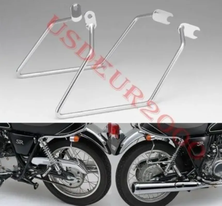 Pannier Rails Saddlebag Support Guard Bars Brackets for Yamaha SR400 SR500 all years silver color