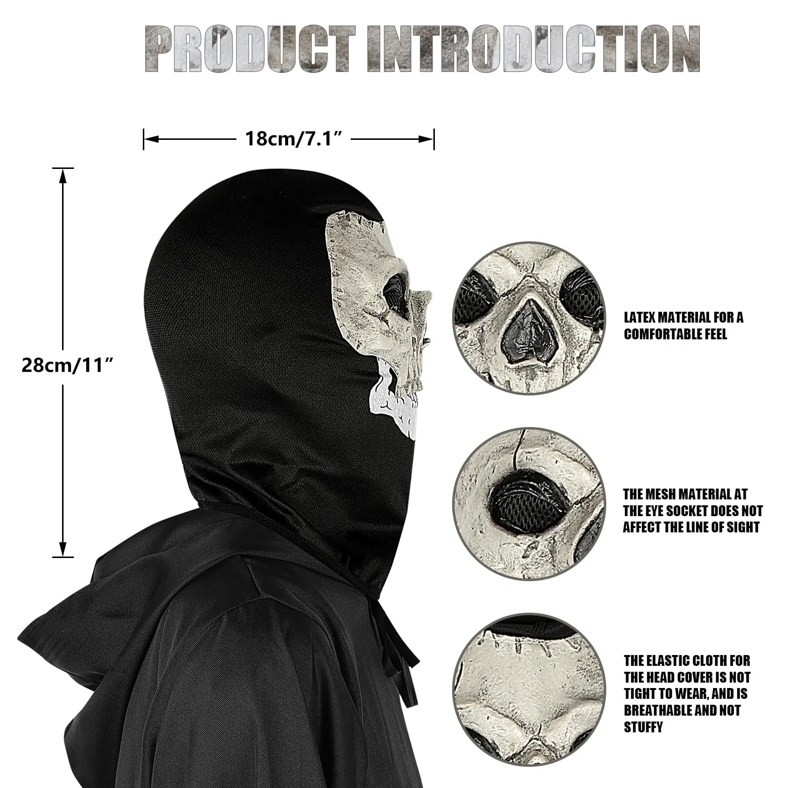 Tactical Full Face Ghost Mask Skull Cod Ghost Balaclava Ski Masks Unisex Halloween Costume for Outdoor Sports Cosplay CS Games