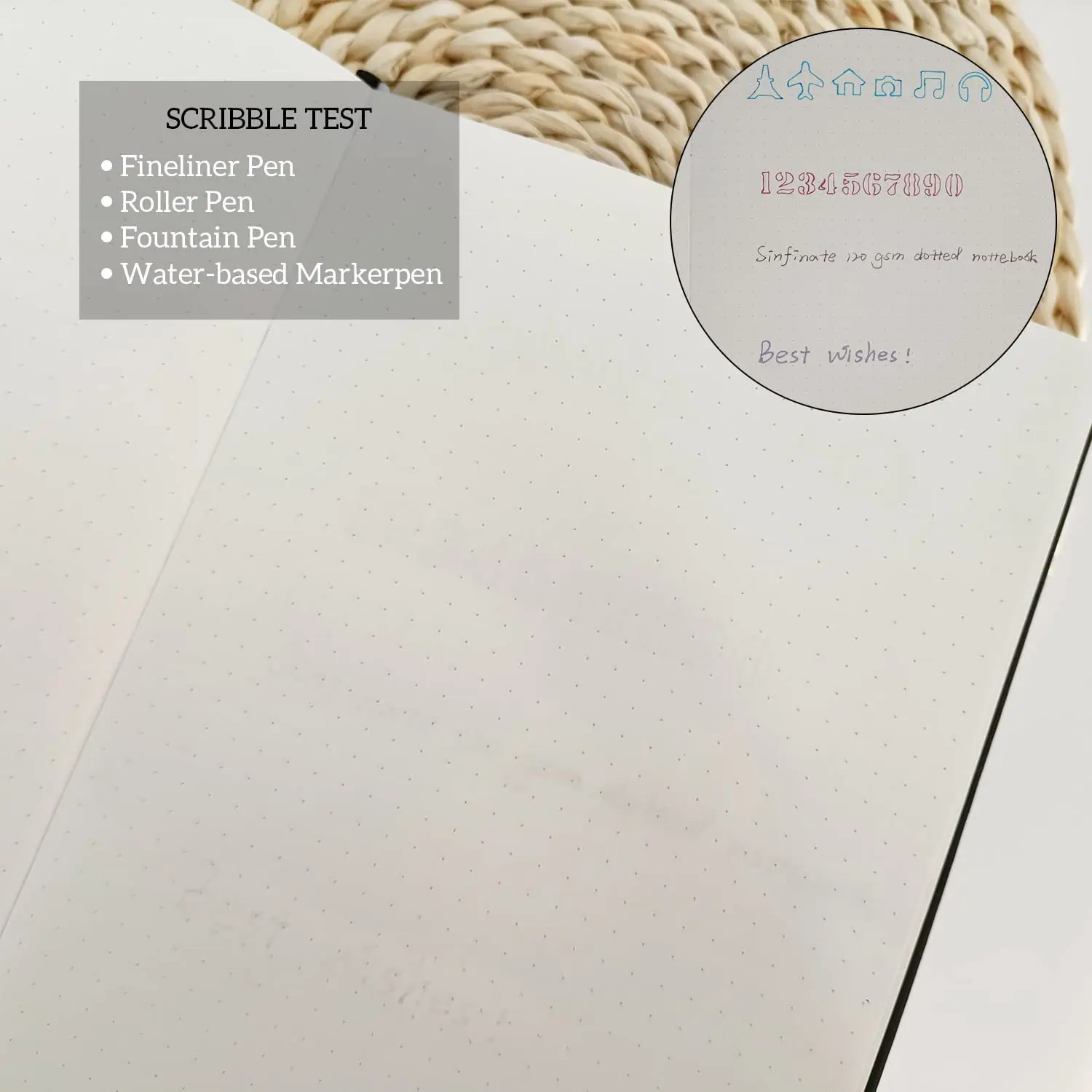 A5 Punktiertes Notizbuch Bullet Hardcover Tagebuch 120g/m² Journal Kreatives Trendiges Tragbares Einfarbiges 4-Farben-Punktraster-Notizbuch – Detail 1