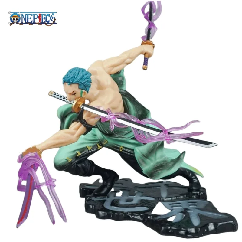 One Piece Figure Roronoa Zoro Three Thousand Worlds Straw Hat Pirates Three Sword Style Special Effects Edition Battle Model