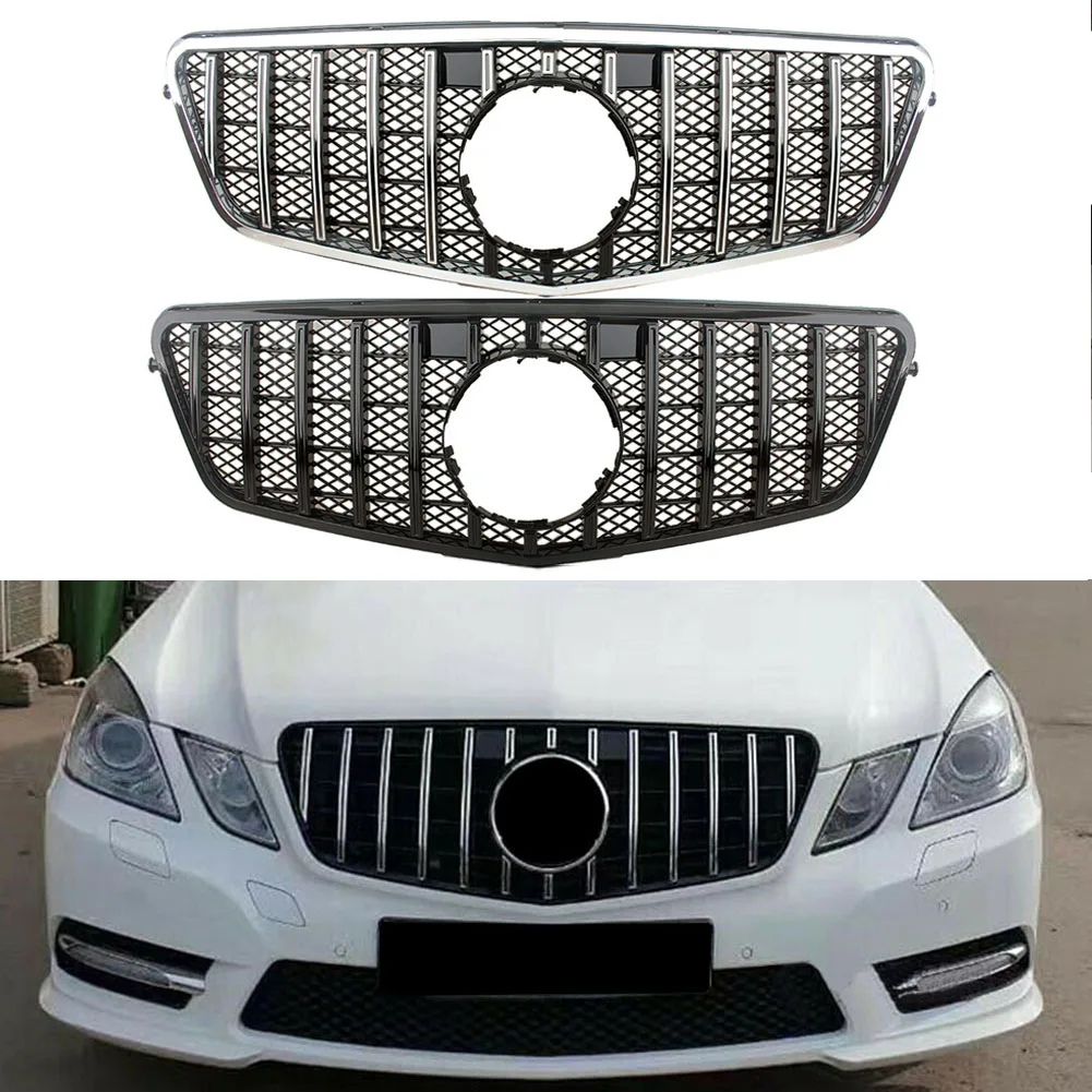 

Car Front Racing Upper Facelift Billet Bumper Grills For Mercedes Benz E-Class W212 2009 2010 2011 2012 2013 GTR 4 Doors