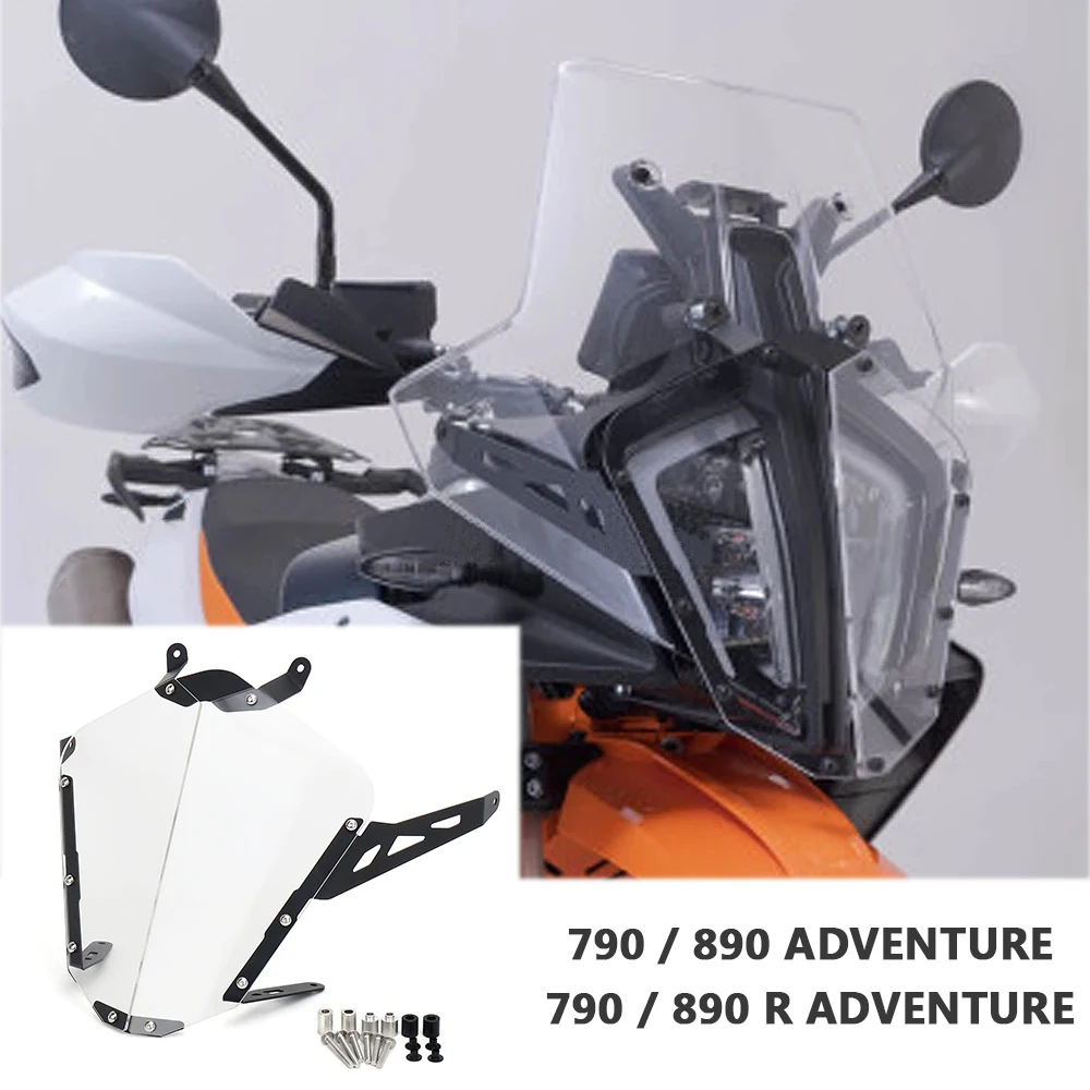 

For 890 Adventure R 790 ADV R 2023-2024 Motorcycle Headlight Guard Protector Cover Kit Front Headlamp Shield Protection