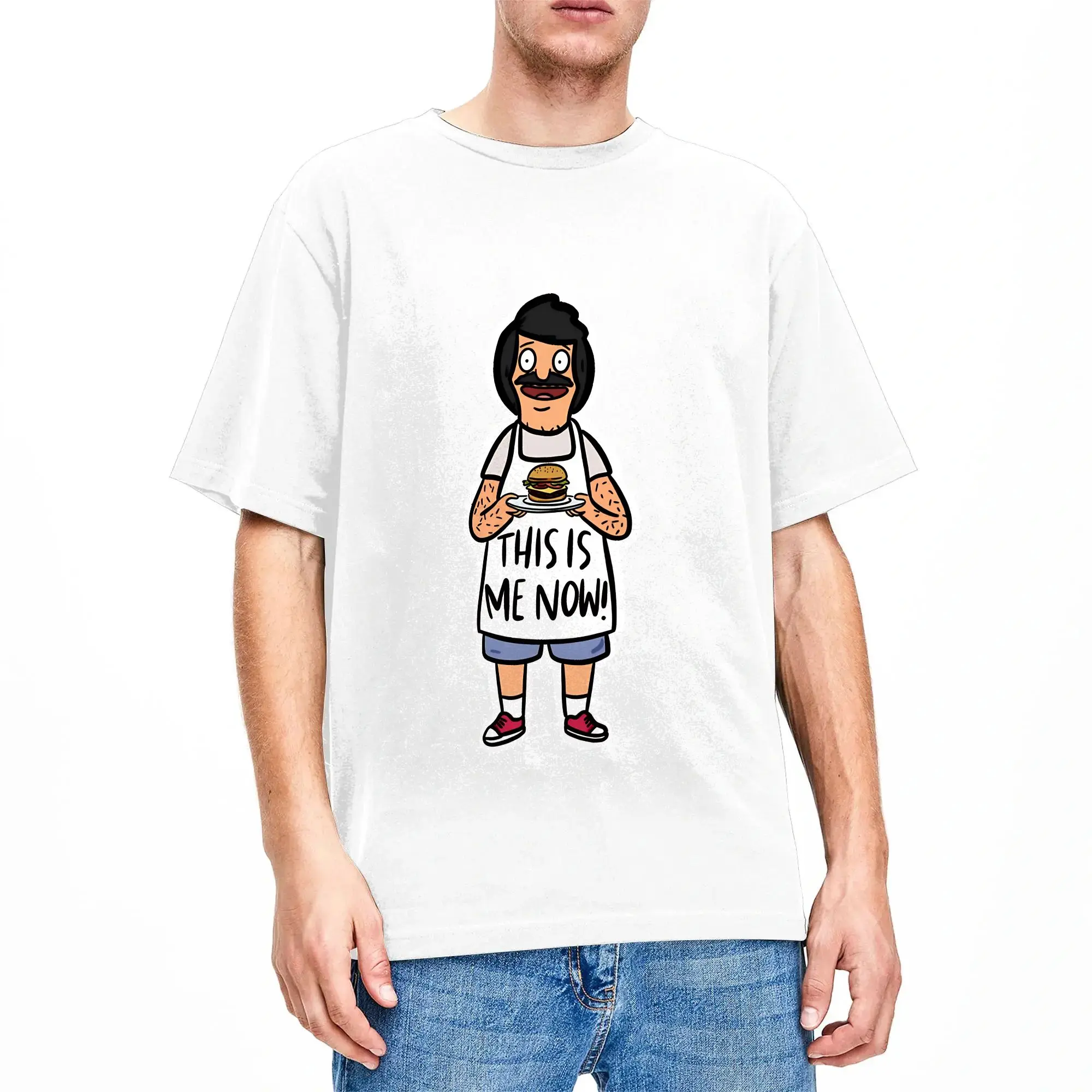 Camiseta Bobs Burgers This Is Me Now para Homens e Mulheres, Casual, 100% Algodão, Gola Redonda, Manga Curta, Tamanhos Grandes