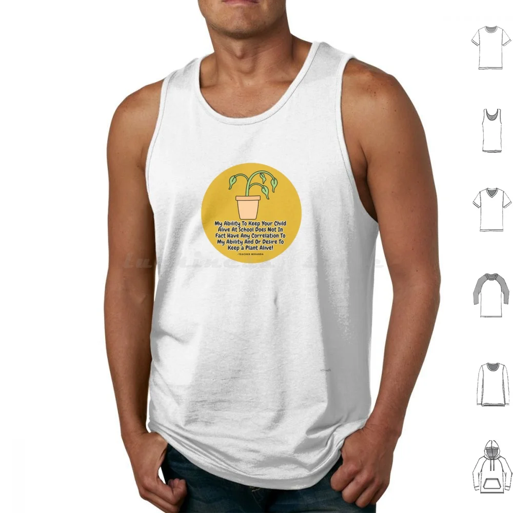 Great Teacher Horrible Plant Parent Tank Tops Print Cotton Teacher Plants Plant Parent Preschool