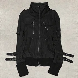Goth Hoodies Y2k Clothing 2000s Vintage Women Punk Zipper Winter Hooded Korean Streetwear Harajuku Sweatshirts Girl Sweet Hoody