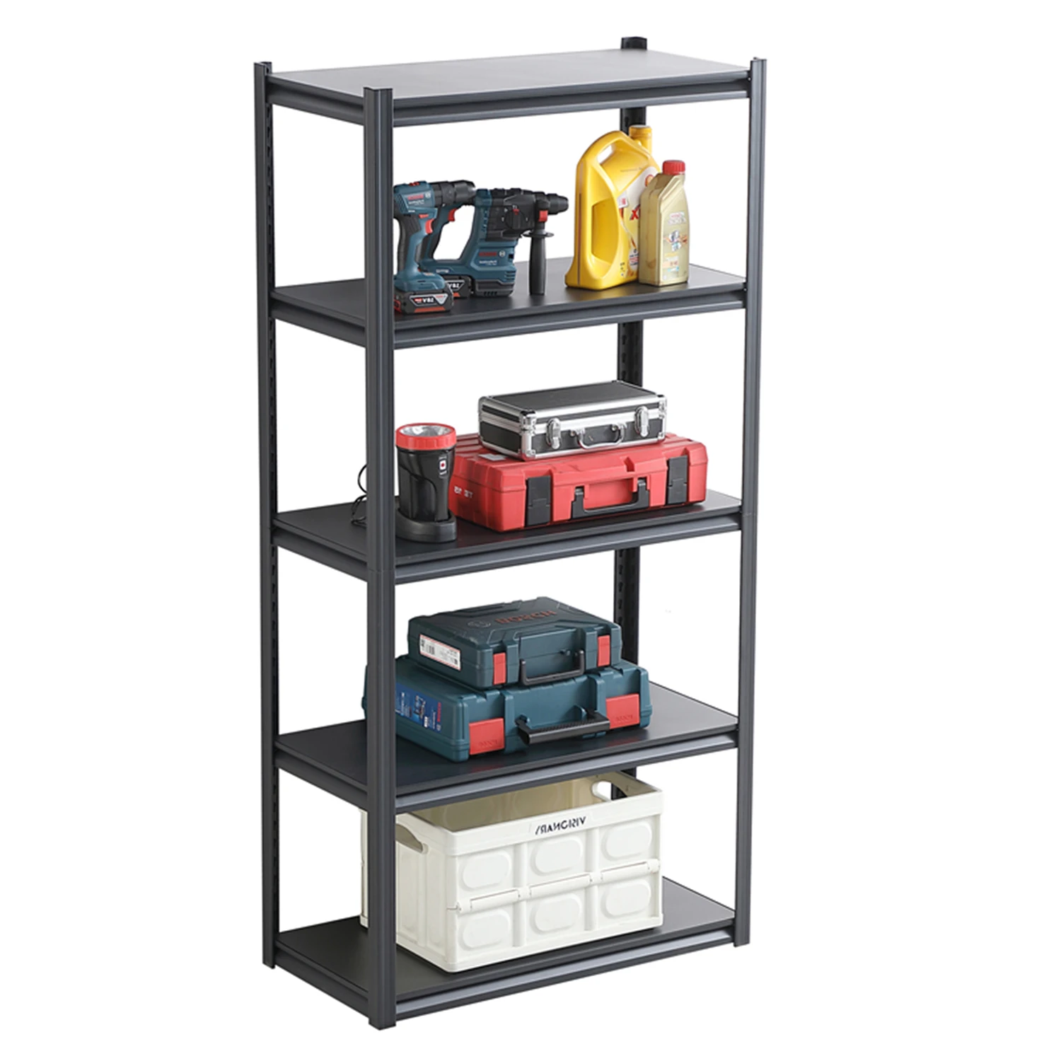 5 Tier Heavy Duty Metal Storage Shelves Adjustable Storage Shelves for Basements Garages and Kitchen 72 