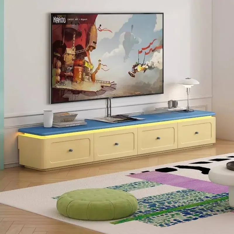 Classic Fashionable Walnut Tv Cabinet Spacious Rustic Polished Functional Tv Cabinet Meuble Television Living Room Furniture