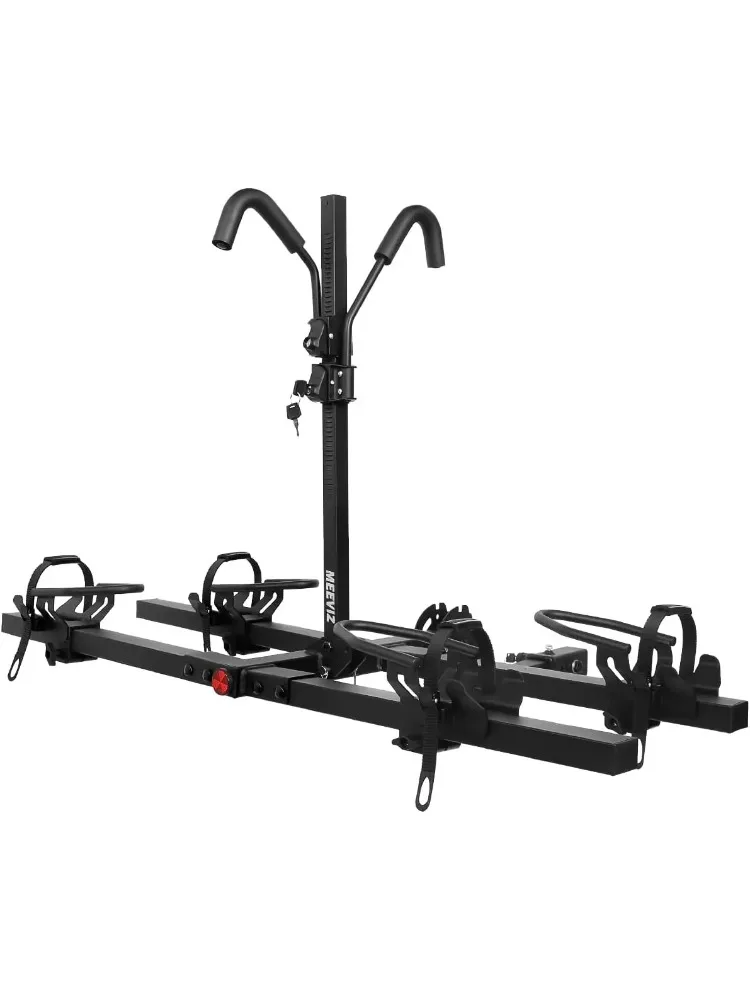 

Trailer Hitch Mounted Bike Rack for 2 Fat Tire and Mountain Bikes with Locking Security