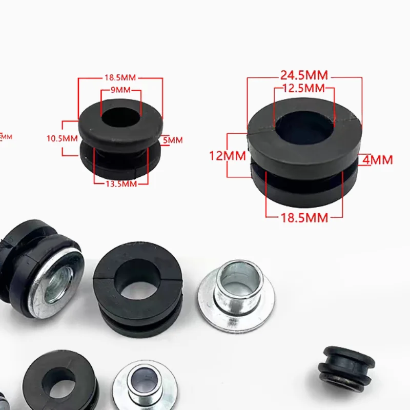 5 conjuntos de almofada de alívio de pressão da motocicleta ilhós de borracha parafuso kit diy acessórios almofada amortecedor circular