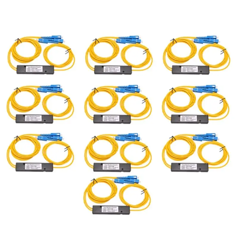 ABKQ-10 Pcs/Set Ftth Fiber Optical Splitter Fbt Optical Multifunctional Convenient Coupler