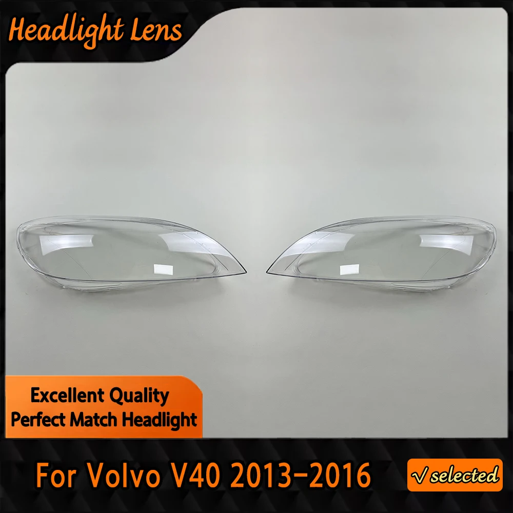 

For Volvo V40 2013 2014 2015 2016 Front Headlamp Cover Transparent Headlight Shell Lens Plexiglass Replace Original Lampshade