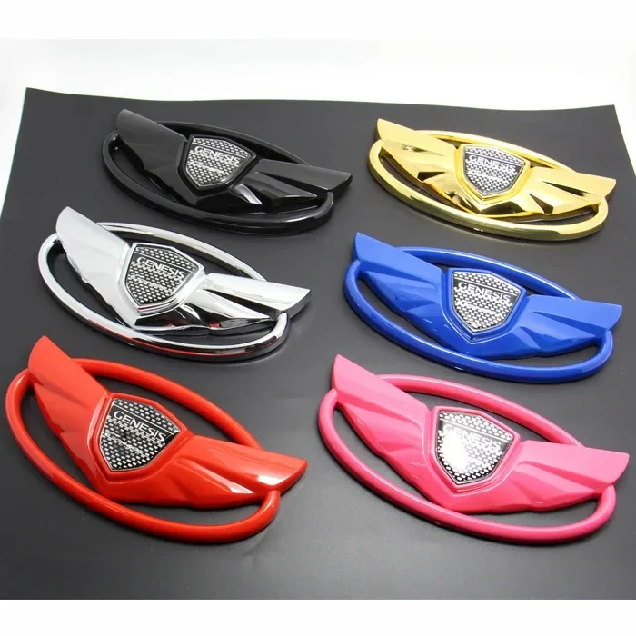 14.5×7.5CM Metal Car Trunk Emblem Badge Sticker For Hyundai Genesis Elantra Sonata Veloster Kona I20 I30 IX30 Exterior Decal view 3