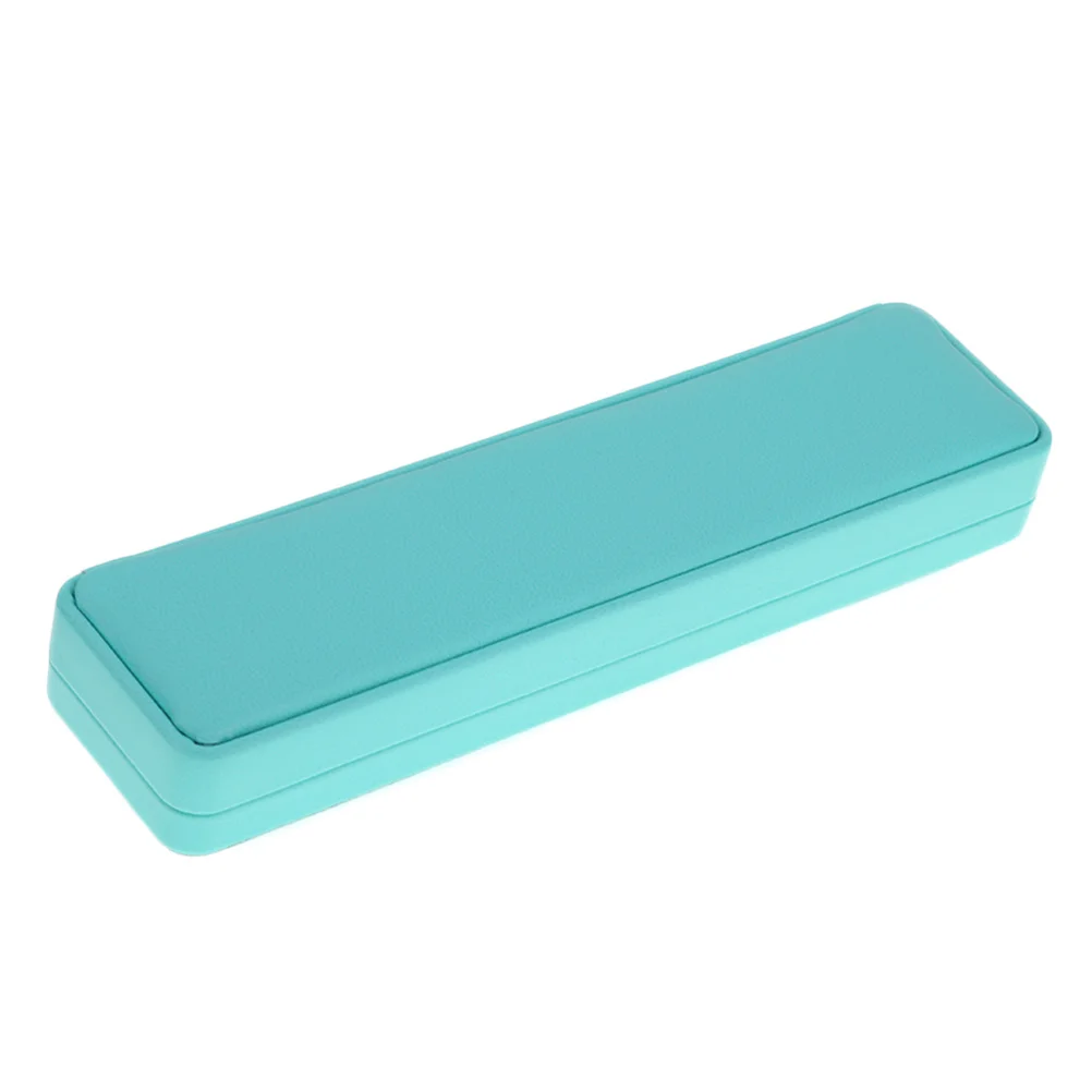 Round Corner Jewelry Box Pu Green Flocking Interior Scratch Resistant Storage Organizer For Bracelets Rings Gift