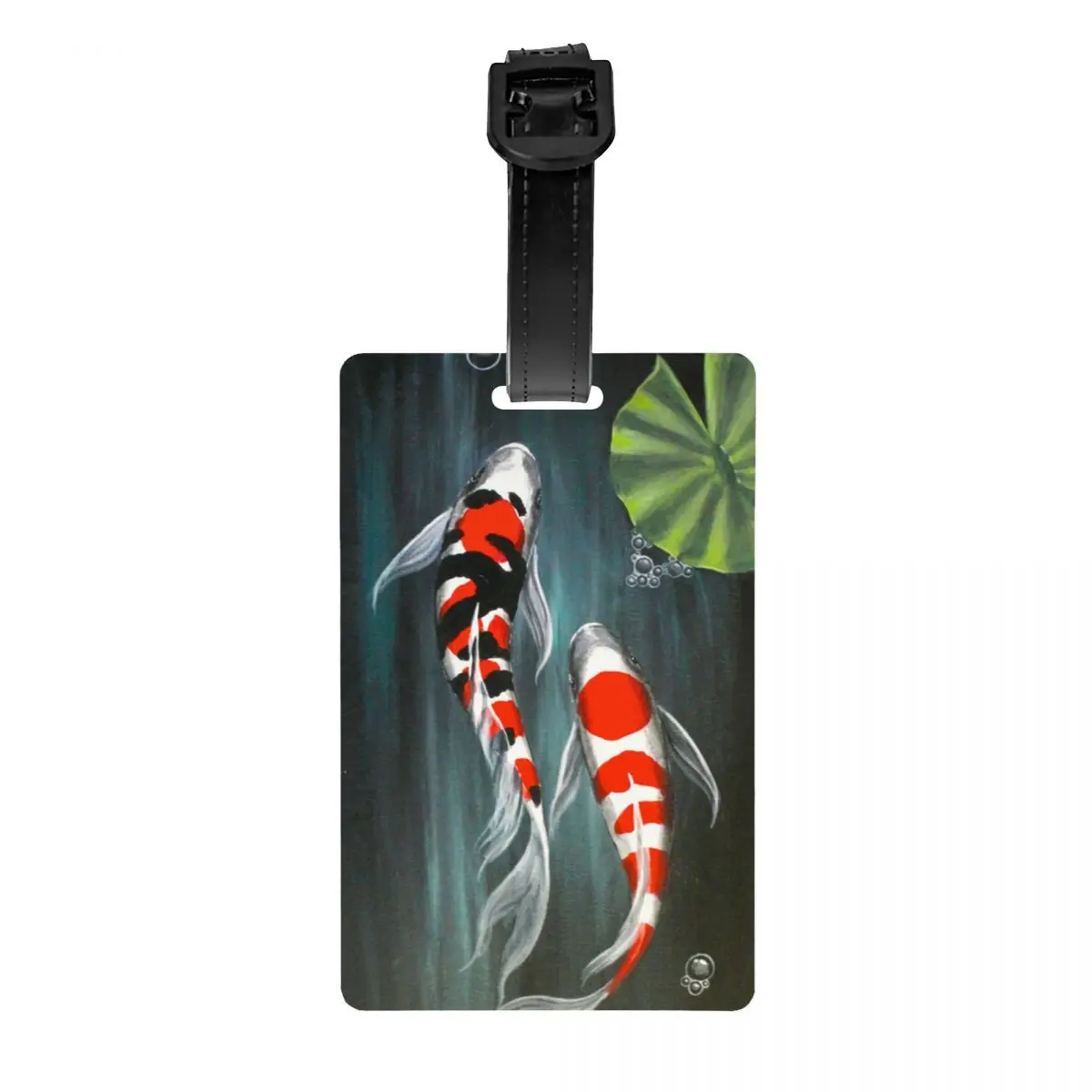 

Original Koi Creek Art Luggage Tags Custom Animal Lucky Carp Fish Baggage Tags Privacy Cover ID Label