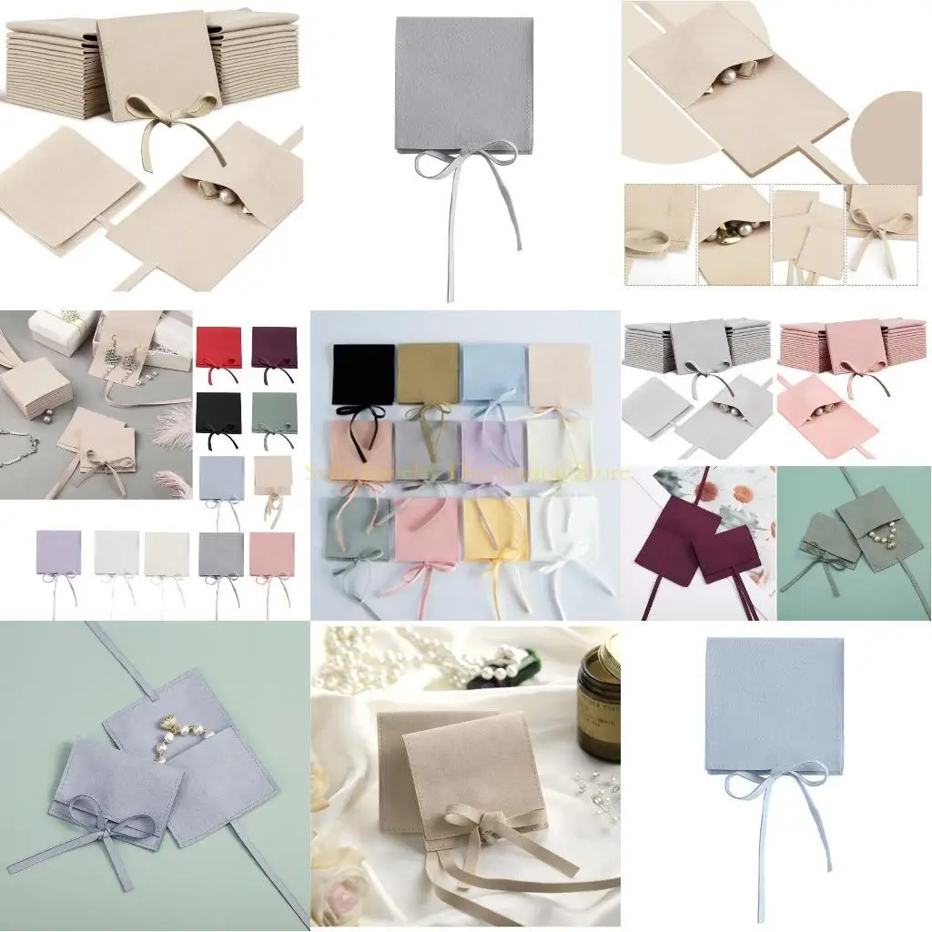 

D46E Jewelry Packaging for Christmas Presents Gift Bag Small Microfiber Pouches