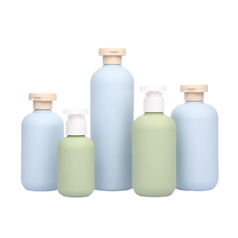 200ML-500ML Avocado Plastic Shampoo Shower Gel Foaming Soap Dispensers Refillable Bottles Flip Cover/Pump Lotion Bottles