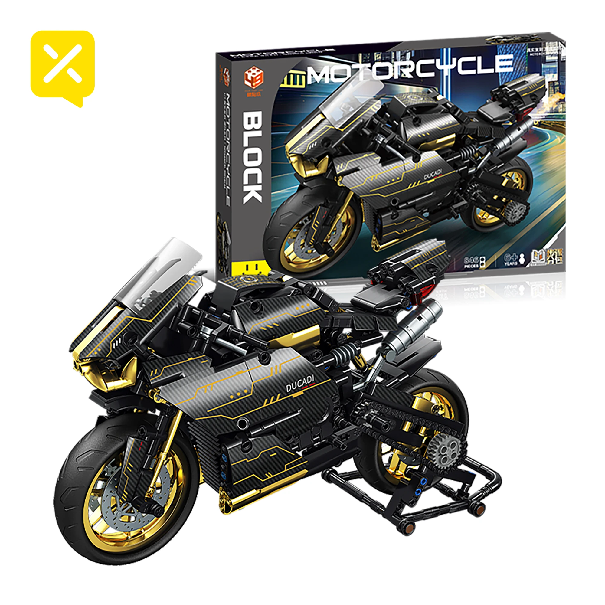 846 قطعة كلاسيكي رائع دراجة نارية بناء نموذج كتل موتو الطريق المتسابق الطوب هدية الكريسماس لعب للبنين الأطفال الكبار التقنية #5