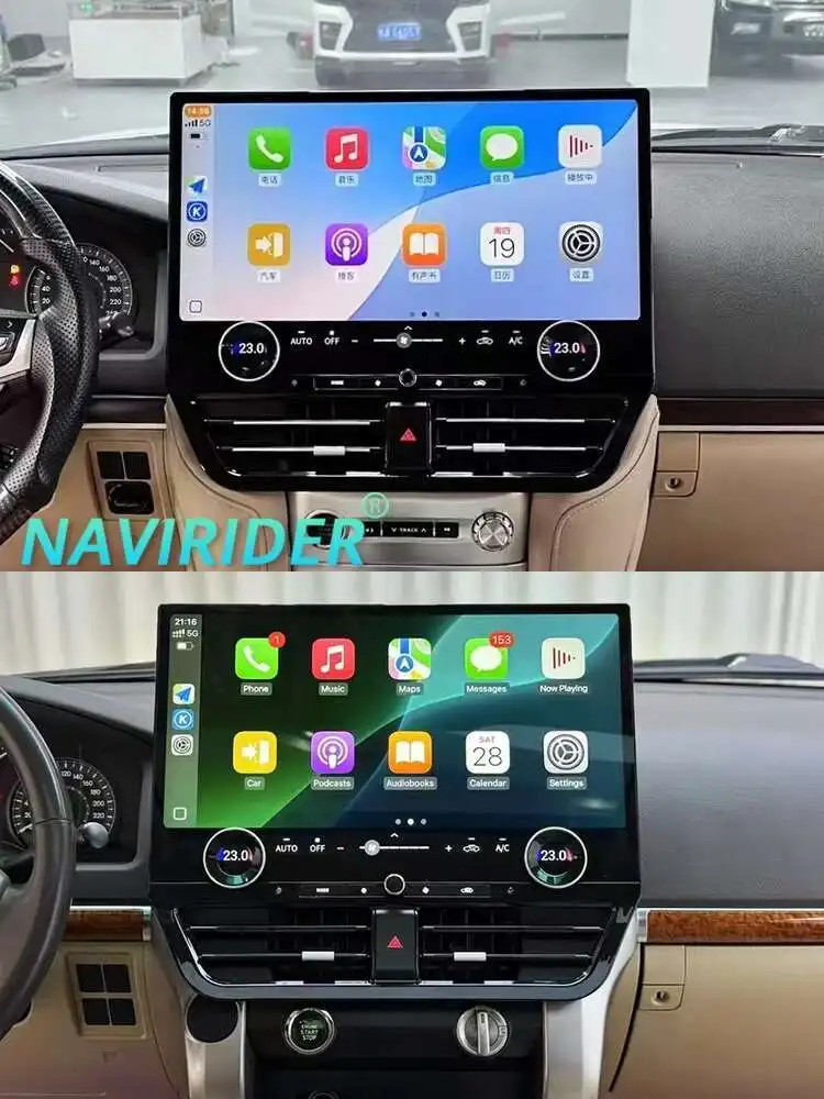 19.8" Android 13 Car Radio Touch Screen For Toyotas Lands Cruisers LC200 LC300 2008-2015 Carplay GPS Video Player Multimedia HU