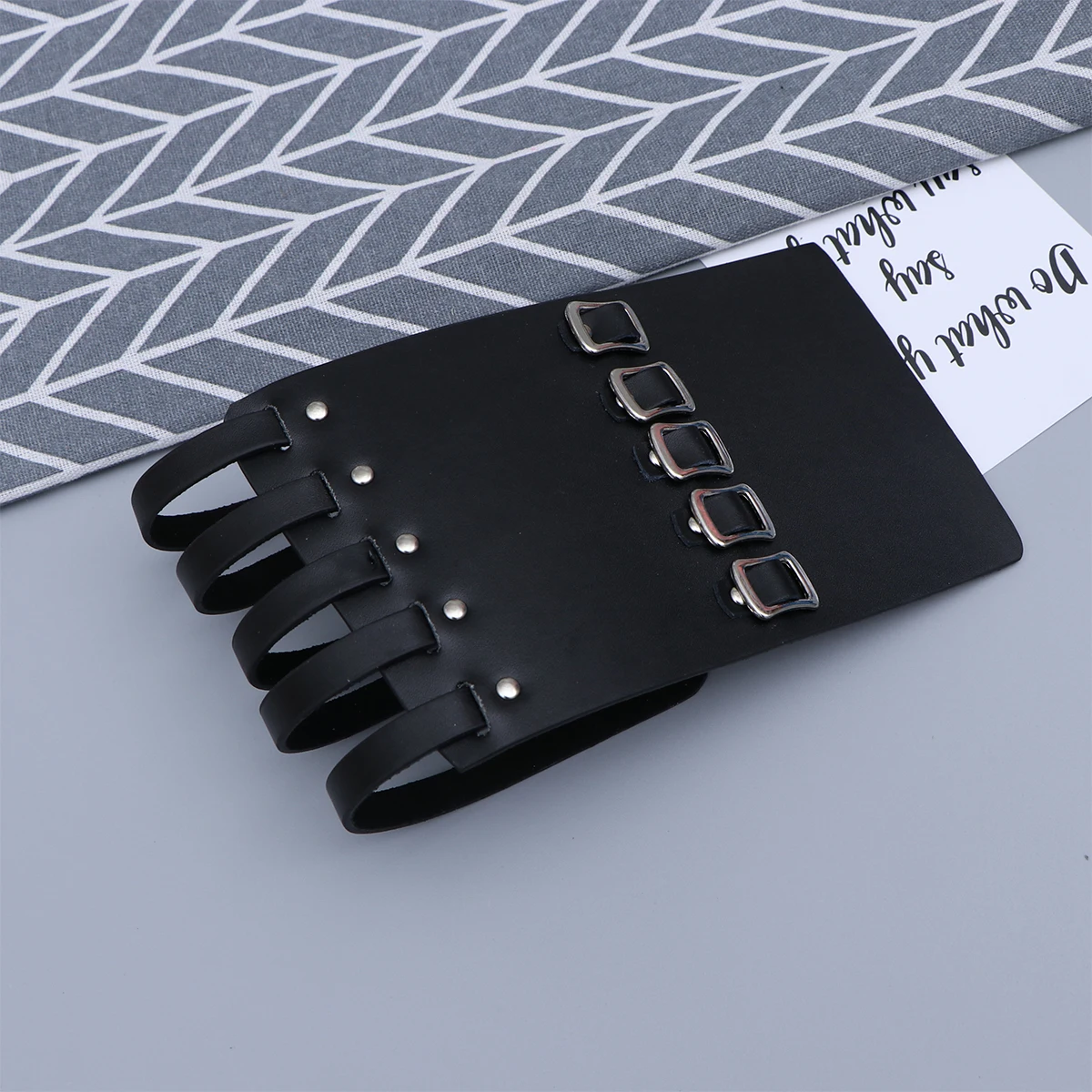 

Wristbands For Wrist Protection Waterproof Adjustable Punk Wristband Square Buckle Multiple Rows Sport Gym