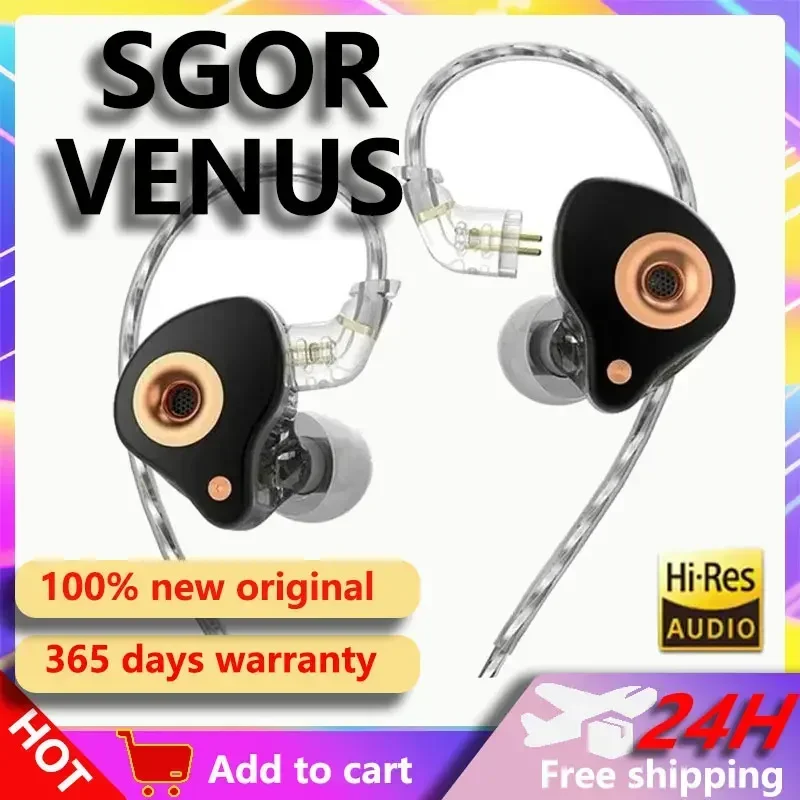 

SGOR VENUS Наушники-вкладыши Динамические HIFI Super Bass Наушники Монитор Музыкальные наушники Спортивная гарнитура с шумоподавлением Sportt KZ
