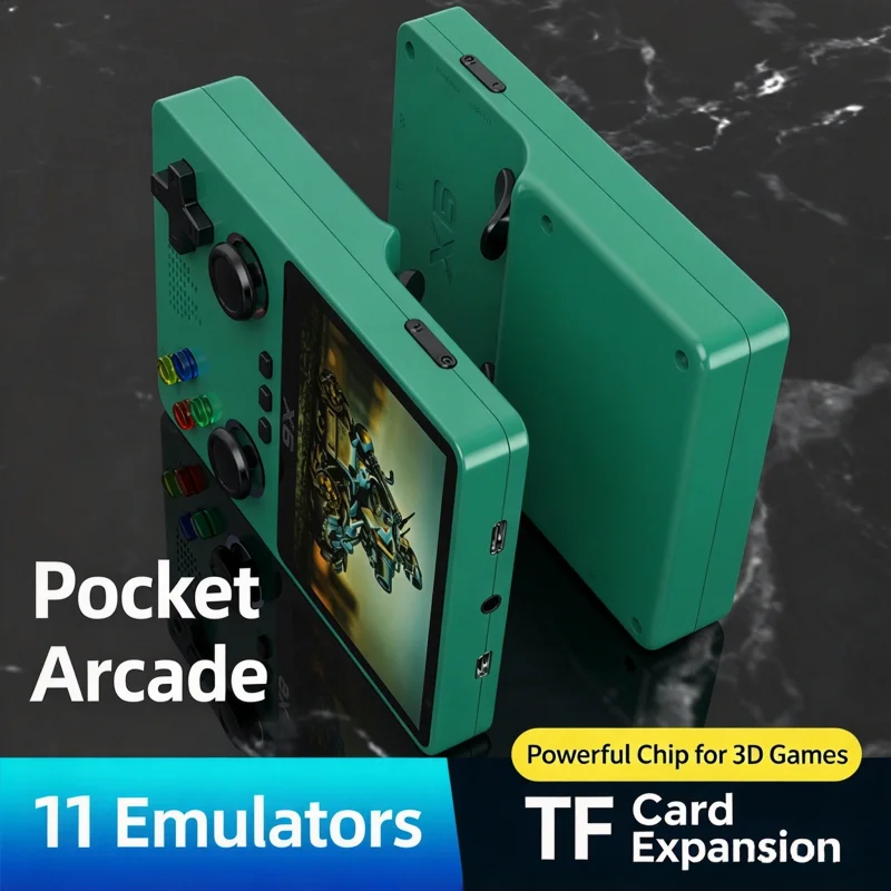 Retro Handheld Game Console 3.5 Inch IPS Screen Dual 3D Joystick 11 Emulators Portable GBA Video Game Player Kid Birthday Gift