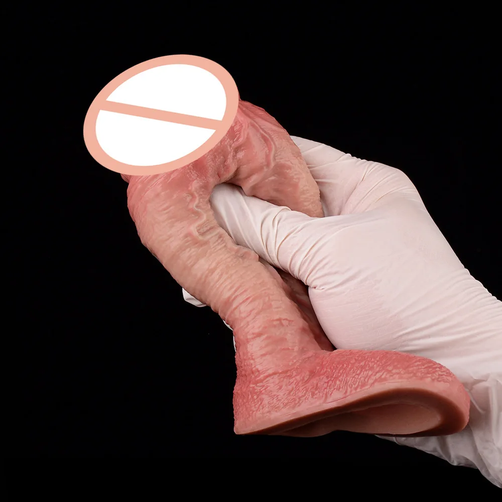 S,M,L Size Open-Ended Penis Enlargement Liquid Silicone Sleeve, Delay Ejaculating With Anti-Off Ring Cock Enlarger For Couples