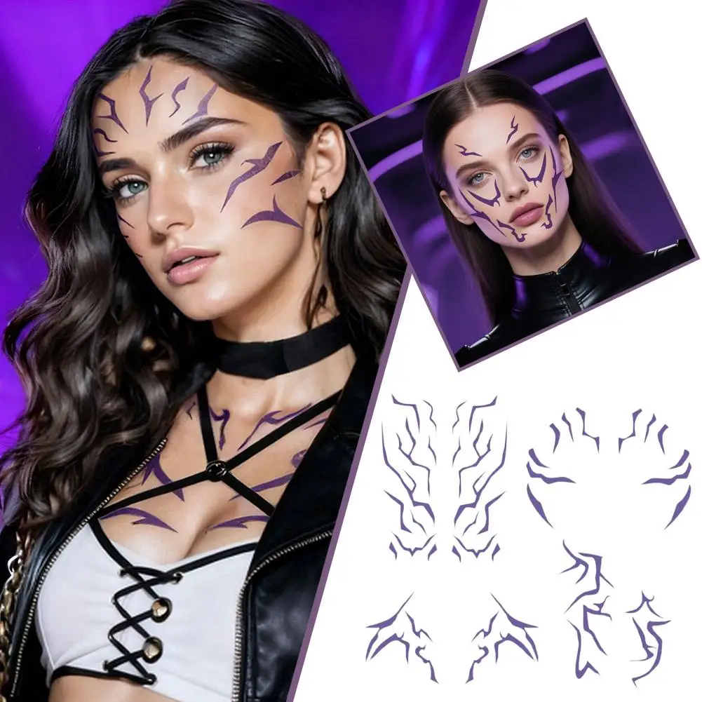 

4pcs Anime Figure Rumi Kang Cosplay Prop Tattoo Sticker Rumi Tattoo Sticker Sticker for Hallowmas Party Props