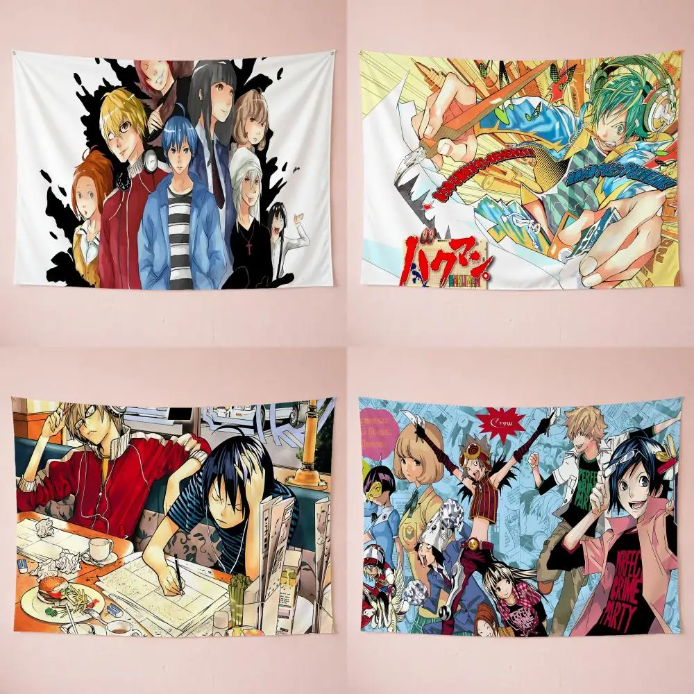 Tapiz de anime juvenil B-Bakuman, tapiz suave lavable, decoración artística de pared para sala de estar, dormitorio