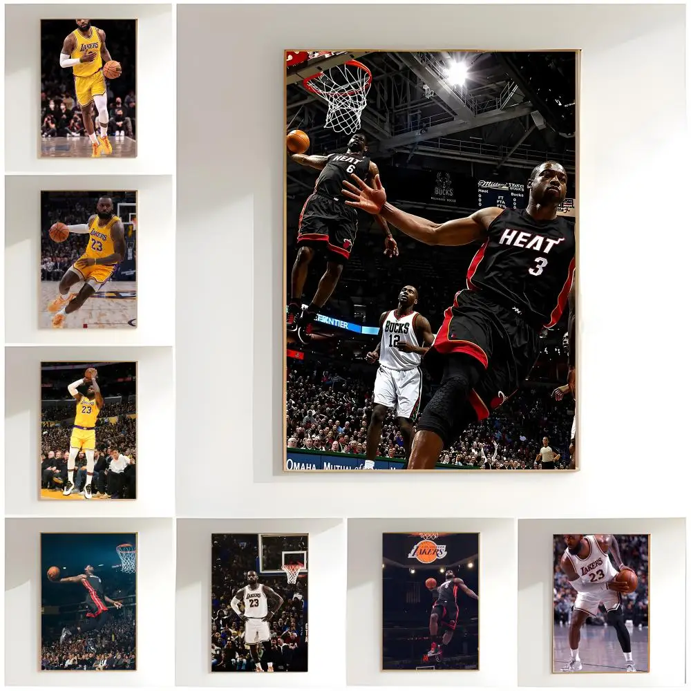 iconic athlete LeBron James Poster Classic Wall Art  Home Decor  Peel and Stick Unframed