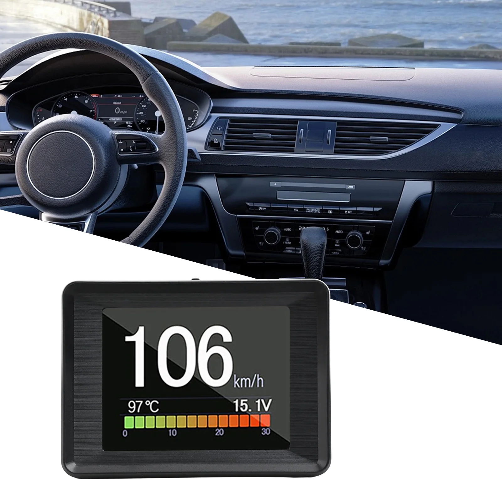 for obd On-board Computer Car Head Up Display HUD Digital Speedometer Trip Display Speed Fuel Consumption Temperature Gauge