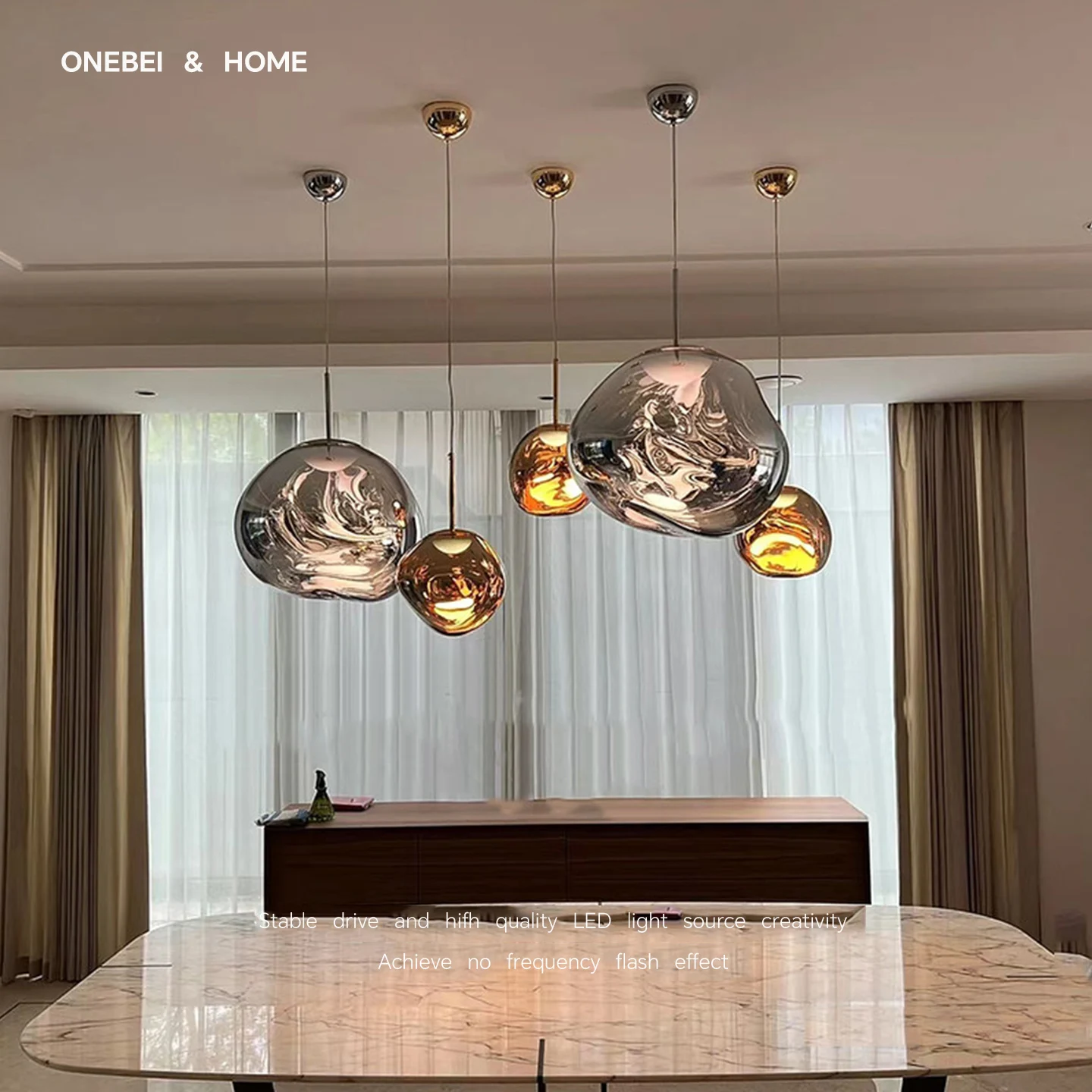 ONEBEINordic Modern Lava Lamp PVC Pendant Lamp Bedroom Living Room Dining Room LOFT Staircase Villa Home Decoration Pendant Lamp
