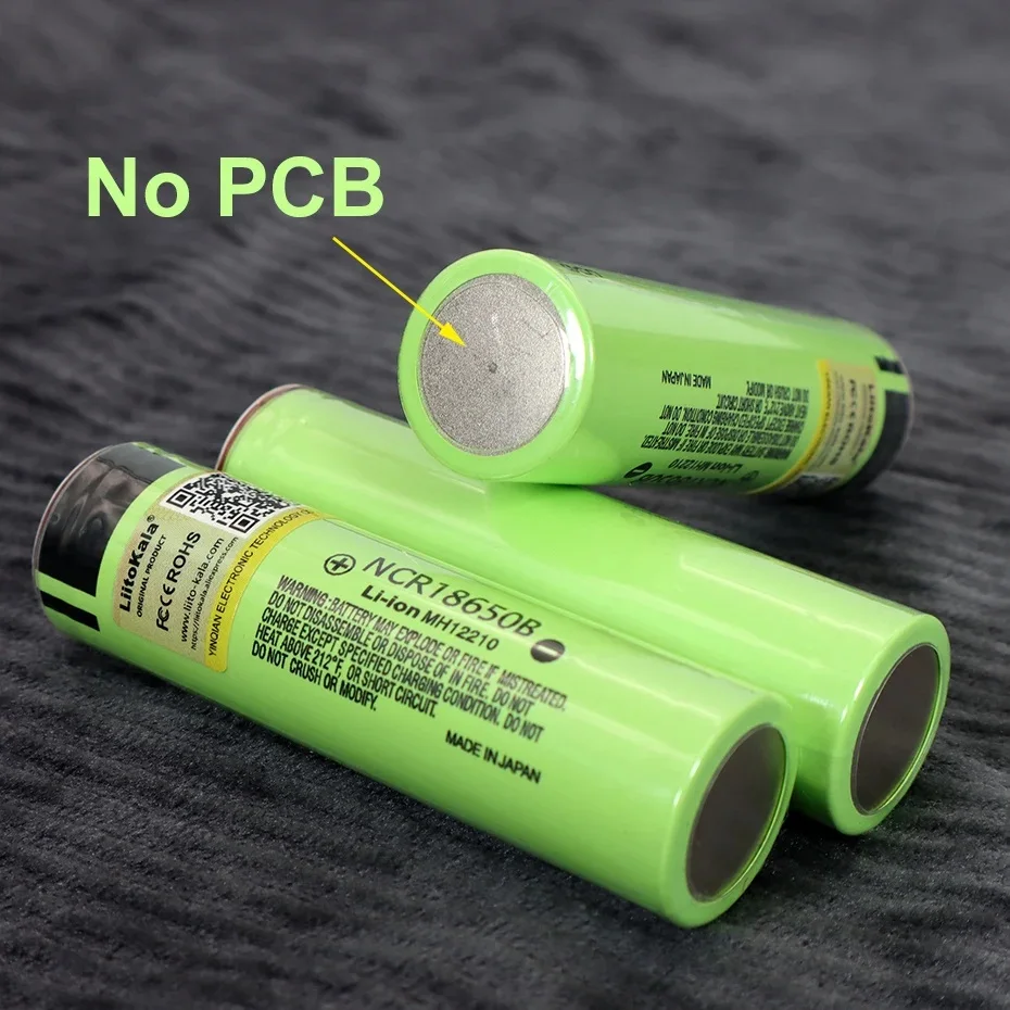 Liitokala NCR18650B مع طرف 3.7 فولت 3400 مللي أمبير 18650 بطارية ليثيوم قابلة للشحن مناسبة لمصباح يدوي (لا ثنائي الفينيل متعدد الكلور)