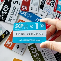 one set 6pcs SCP GUARD,scp secret foundation keycards Special Logo Cosplay Access Grade Card pa-19