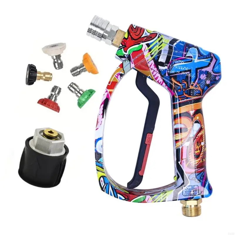 

X6HF High Pressure Car Wash Guns Adjustable Nozzle Stainless Steel And Copper Construction For Vehicle Outdoor Cleaning