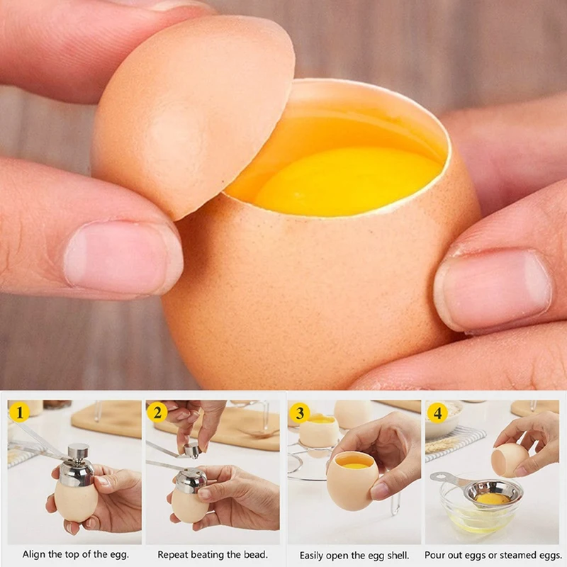 1PC Stainless Steel Metal Egg Scissors Practical Shell Cutter Kitchen Tool for Boiled Eggs Creative Egg Opener