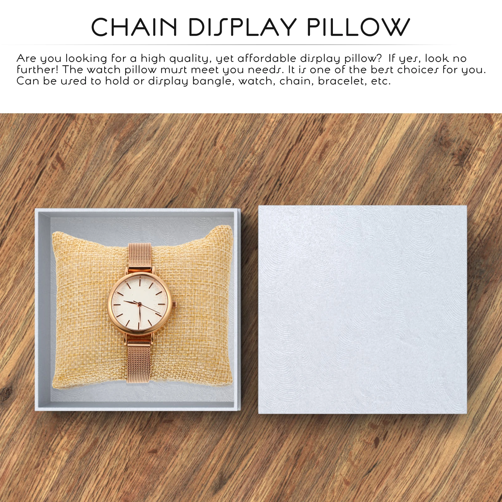 

15Pcs Display Pillow Jute Cloth Watch Pillow Bracelet Cushion Jewelry Holder Retail Store Showcase Travel Trade Show Accessories