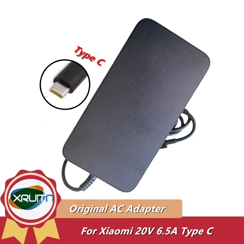 Original AD130 20V 6.5A 130W TYPE-C USB-C Laptop AC Adapter Charger For MI XIAOMI  Pro X 15  Power Supply Genuine Adaptor