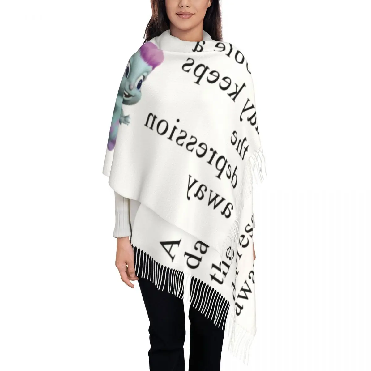 

Custom Printed Bibble Meme Scarf Men Women Winter Warm Scarves Cartoon Shawl Wrap