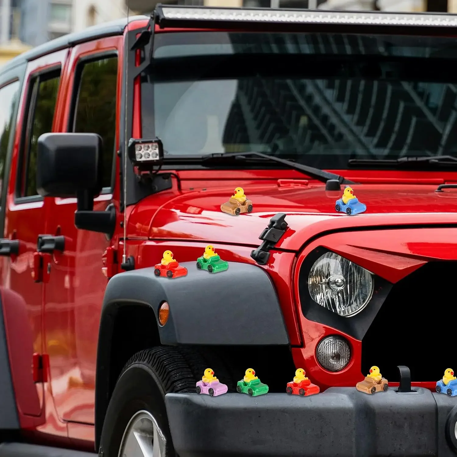 10/20/50 قطعة البط الراتنج الصغير في تماثيل السيارات ، المنمنمات الحيوانات الجنية اللطيفة ، المشهد الصغير لتقوم بها بنفسك لوازم الديكور المنزلي الحرفية #5