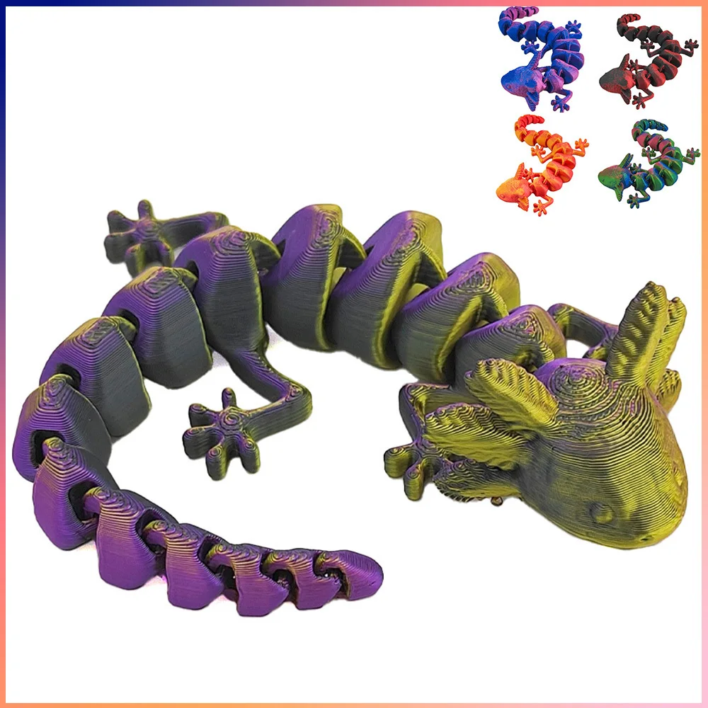 3D Gedruckt Spielzeug Salamander Figuren Modell Multi-gelenk Bewegliche Ornament Dekorative Desktop Kreativität Neuheit Kinder Geschenke Spielzeug