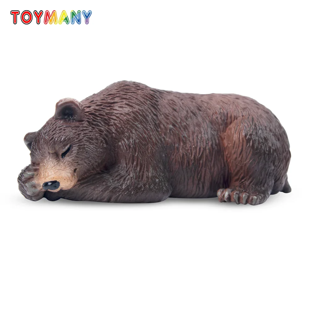 

Toymany Simulation Brown Bear Wildlife Animal Model Toy Mini Figures Dolls Action Figurines Toys Children Gift Cake Decoration
